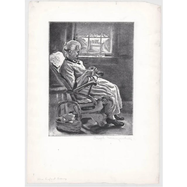 Margulies, Joseph (1896-1984) "New England Granny" soft ground etching. Pencil signed and titled.