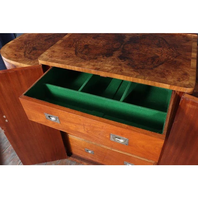 Art Deco English Figured Walnut Sideboard, 1930s For Sale - Image 10 of 18