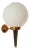 Gold and Black Wall Light with White Sphere from Stilnovo For Sale