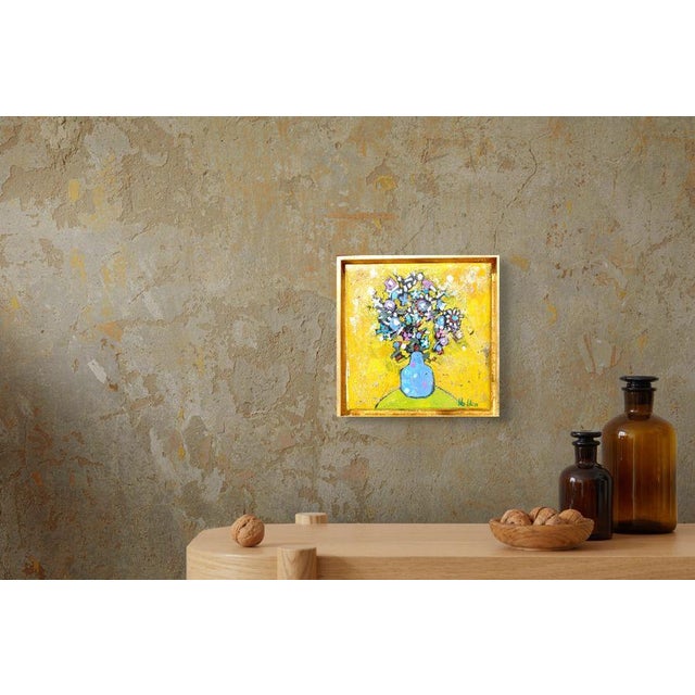 Golden Flowers Oil in a Gilded Gold Frame For Sale In Los Angeles - Image 6 of 10