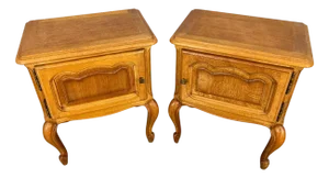 French Bedside Tables, Set of 2