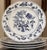 Presenting a set of four Mid-Century Blue Danube dinner plates, made in Japan. In the timeless, beloved blue and white...
