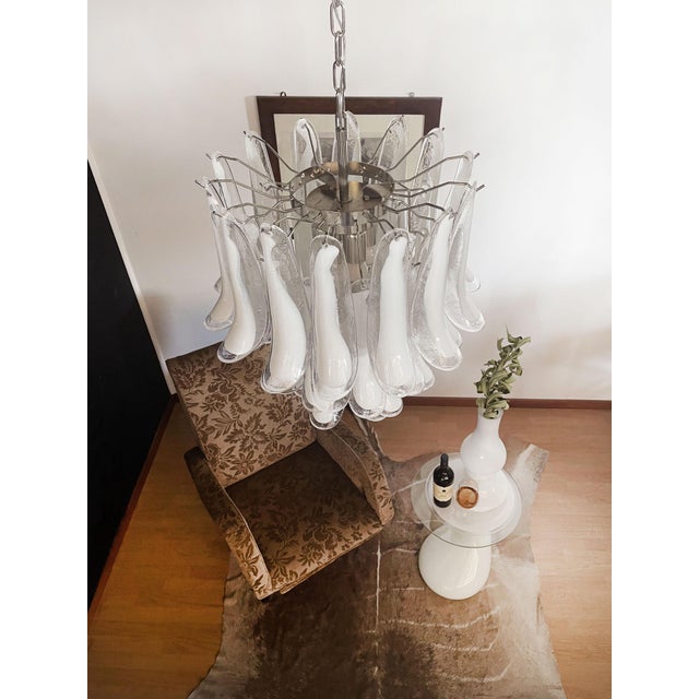 Vintage Italian Murano Chandelier in the style of Mazzega, 1990 For Sale - Image 16 of 18