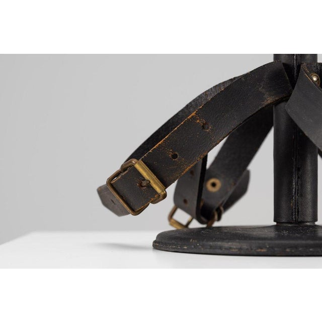 1940s Leather Bottle Holder by Jacques Adnet, France, 1940s For Sale - Image 5 of 16