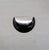 1980s Modernist rhodium plated black enamel brooch which looks like a partially folded circle with security clasp. Marked...