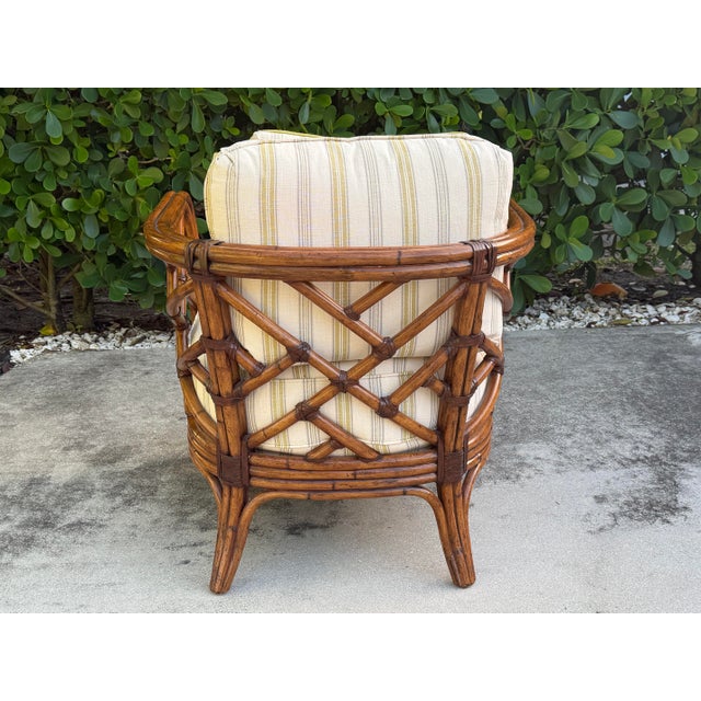 Tommy Bahama Tommy Bahama Island Estate Faux Bamboo Club Chair For Sale - Image 4 of 12