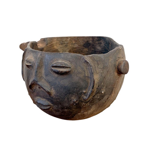 Wood Vintage Kuba Wooden Cup Figural Head Congo 8.5" W For Sale - Image 7 of 9