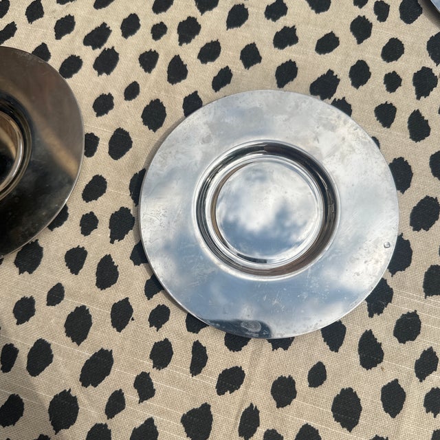 Silver 1970s Collection of Simple Silver Saucers- Set of 6 For Sale - Image 8 of 9