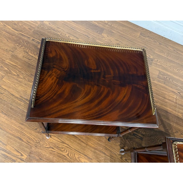 Pair of Mahogany End Tables by Leighton Hall - Showroom Samples For Sale - Image 15 of 15