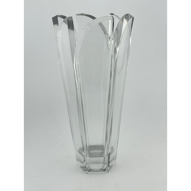 Vintage Mikasa Sculptural Crystal Vase For Sale In New Orleans - Image 6 of 6