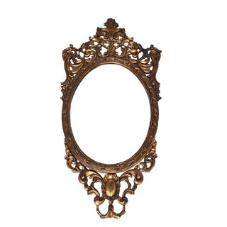 French Louis XVI Rococo Wood Ornate Mirror For Sale