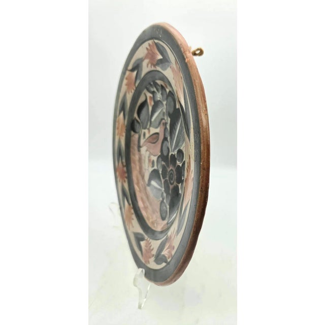 1960s Tonalá Mexico Burnished Glaze Ceramic Decorative Plate For Sale In Miami - Image 6 of 13