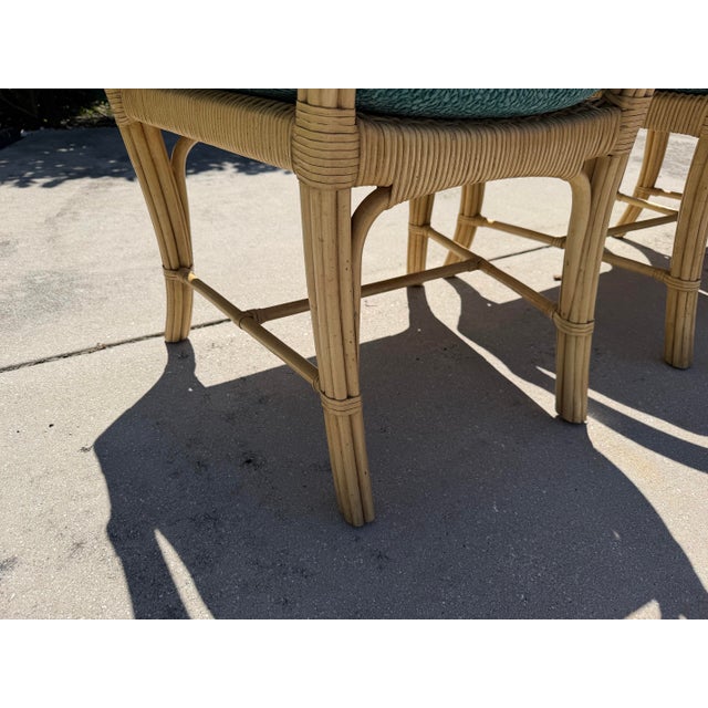 Vintage Lane Venture Fretwork Rattan Dining Chairs, Set of 4 For Sale - Image 11 of 14