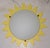 Vintage Ceiling Lamp with Matte White Glass Shade on Metal Mount with a Yellow Sunburst Frame by Zikoli, 2000s For Sale - Image 6 of 8