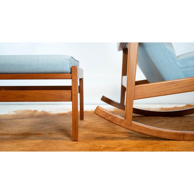 Design Within Reach Risom Rocker and Jens Ottoman, a Set For Sale In Boston - Image 6 of 18