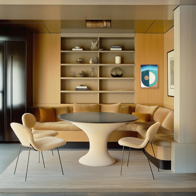 Turquoise Time Zone 9 - Modern Resin Minimalist Cool Tone Geometric Original Artwork by Ricky Hunt For Sale - Image 8 of 9