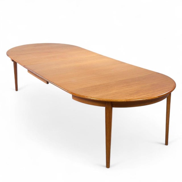 Arne Vodder Mid Century Danish Teak Expanding Round Dining Table With 3 Leaves For Sale - Image 16 of 16