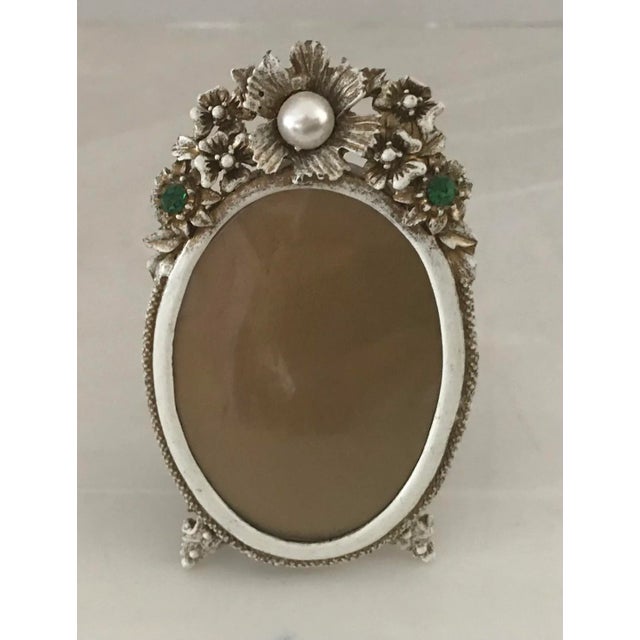 1960s Hollywood Regency Jeweled 5 Piece Vanity Set For Sale In Detroit - Image 6 of 10