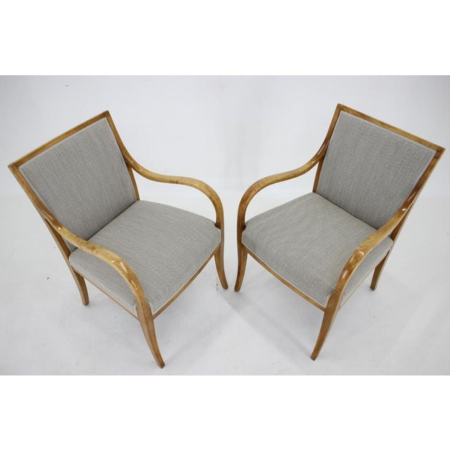 1950s Set of Vintage Danish Armchairs in Birch by Frits Henningsen, 1950s For Sale - Image 5 of 18