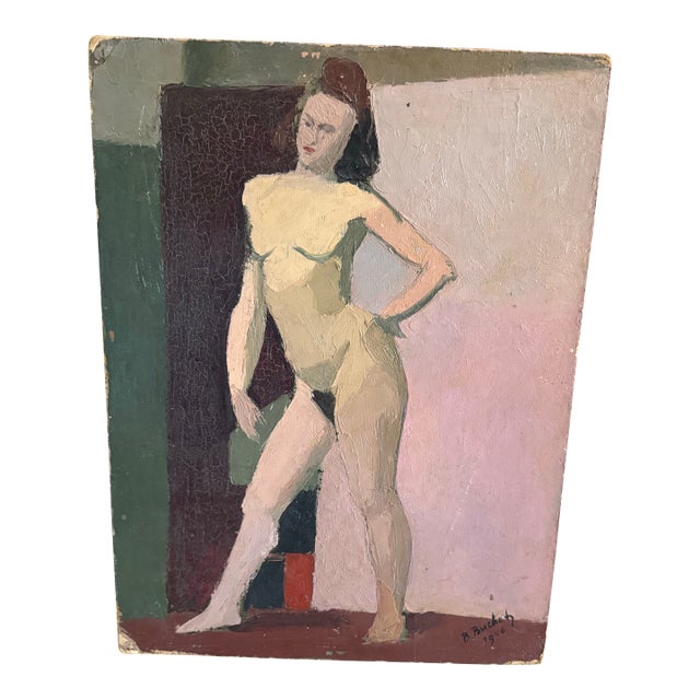 Vintage French Nude Portrait of a Woman For Sale