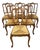 Vintage French Dining Chairs in Oak with Rush Seats, Set of 6 For Sale