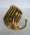 Superb vintage 1970s brass wall sconce light in the form of a stylized ribbed leaf with stem, design attributed to Tommaso...