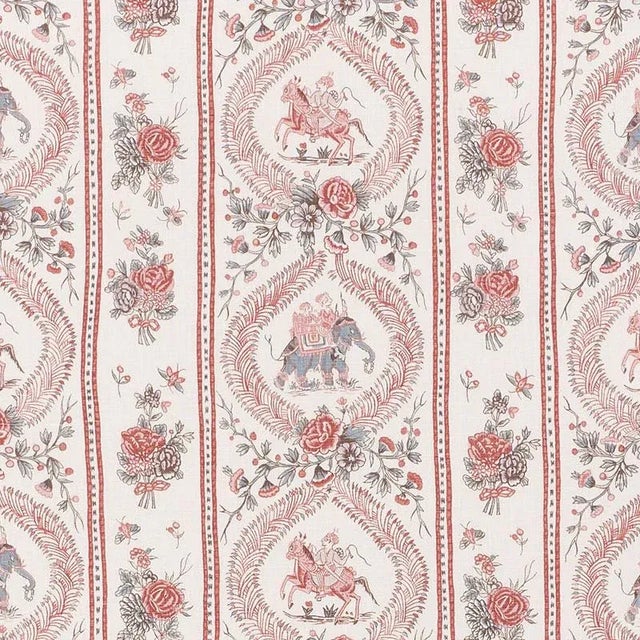 Schumacher Kandula Fabric in Multi For Sale