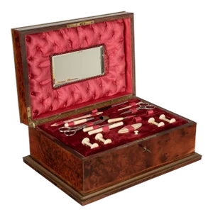 19th Century French Napoleon III Marquetry Sewing Box