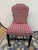 Lillian August Set of 4 Custom Upholstered Burgundy Geometric Velvet Dining Chairs For Sale - Image 4 of 8