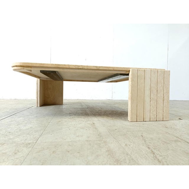 1970s Travertine Coffee Table, Italy, 1970s For Sale - Image 5 of 9