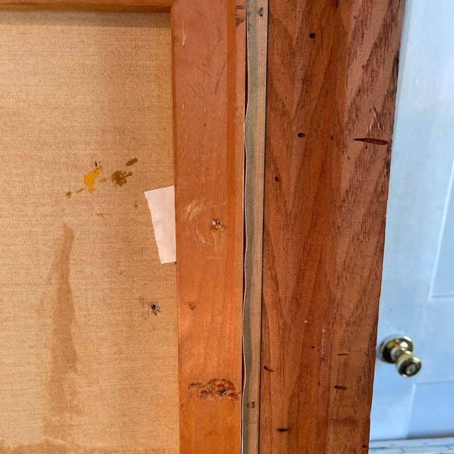 Navy Blue Sailboats by H. Marino ( Marino Marini ) 1963 Mid Century Modern For Sale - Image 8 of 8