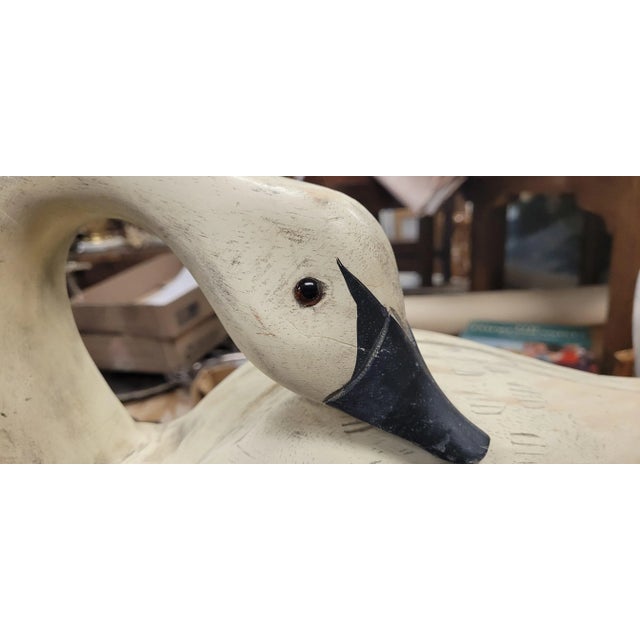 Vintage Carved Wooden Swan For Sale In Philadelphia - Image 6 of 10