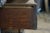 Brown Antique American Quartersawn Oak & Wicker Kidney Writing Desk Dressing Table For Sale - Image 8 of 16