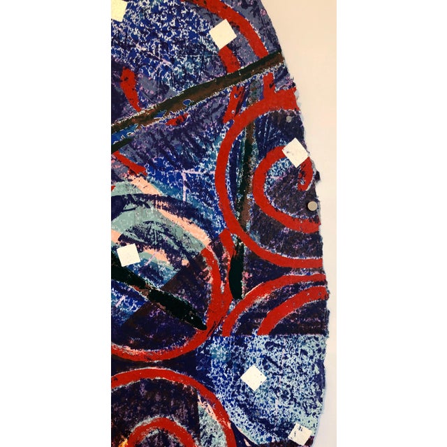 Paper Sandy Kinnee, Abstract Modernist Colorful Mixed Media Art Screen-print on Handmade Paper 6/20, c.1980's For Sale - Image 7 of 11