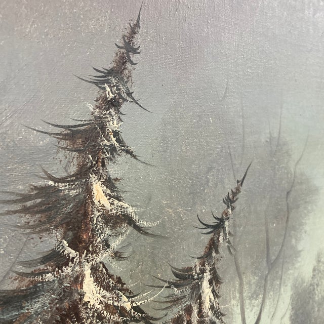 1960s Cornelis Bruinsma (B. 1942) Winter Dutch Landscape Oil Painting With Coa & Robert Sills Gallery 43" Frame For Sale - Image 6 of 12