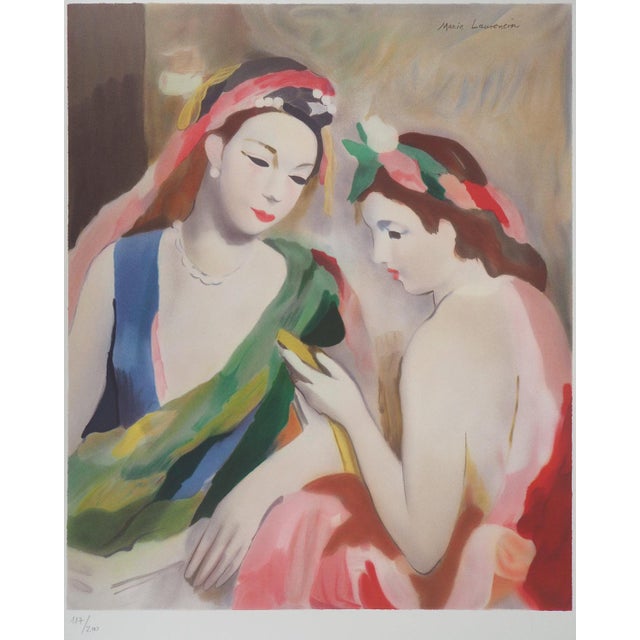 Marie Laurencin, Two Young Girls, Original Signed Lithograph For Sale - Image 7 of 7