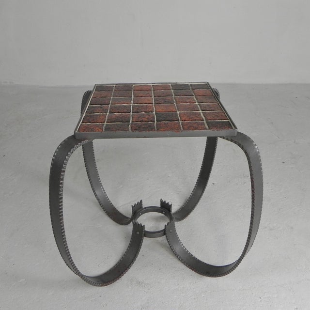 Brutalist Coffee Table with 36 Tiles, 1950s For Sale - Image 6 of 17