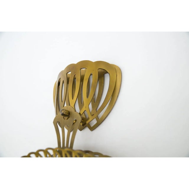 Metal Brass Double Frame Wall Clock from Atlanta Univers, 1960s For Sale - Image 7 of 9