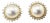 Late 20th Century 14 Karat Yellow Gold Mabe Pearl and Diamond Earrings, A Pair For Sale