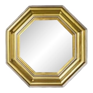 1970s Italian Modern Brass and Chrome Mirror by Sandro Petti For Sale