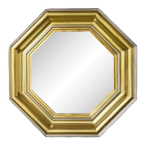 1970s Italian Modern Brass and Chrome Mirror by Sandro Petti