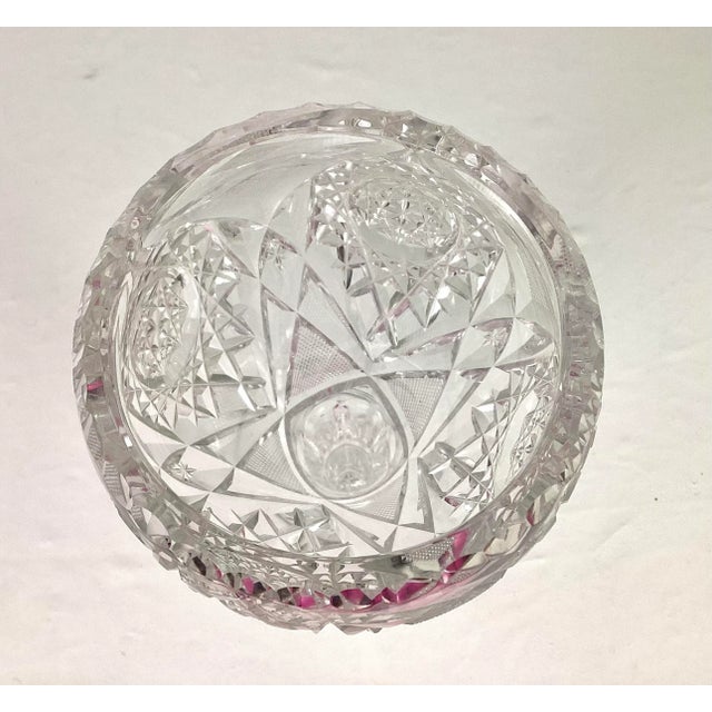 Late 19th Century Late 19th Century Abp- Large Cut Glass Vase For Sale - Image 5 of 9