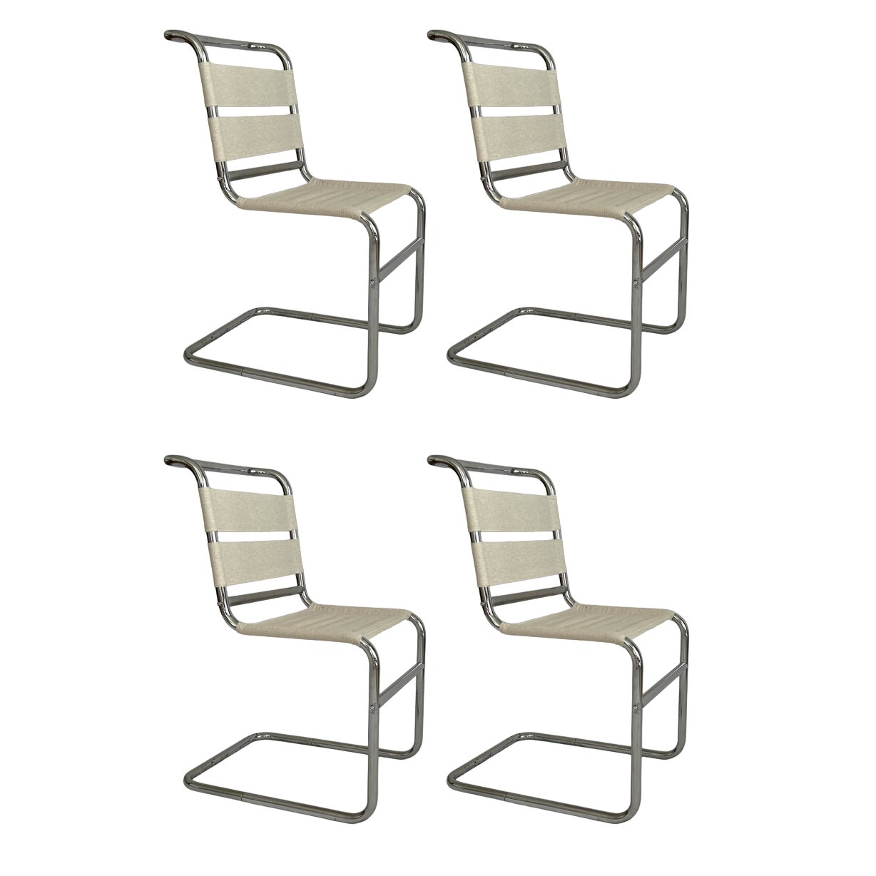 Bauhaus Tubular Chair, 1940s, Set of 4 Chairish