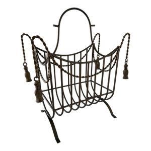 Hollywood Regency Tassle Magazine Rack