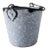 Tiny Vintage Gray Graniteware Match Holder Bucket Pail For Sale