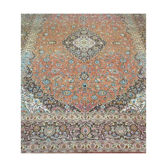 10x13 1960s Persian Kashan Area Rug - 107634 For Sale In Dallas - Image 6 of 13
