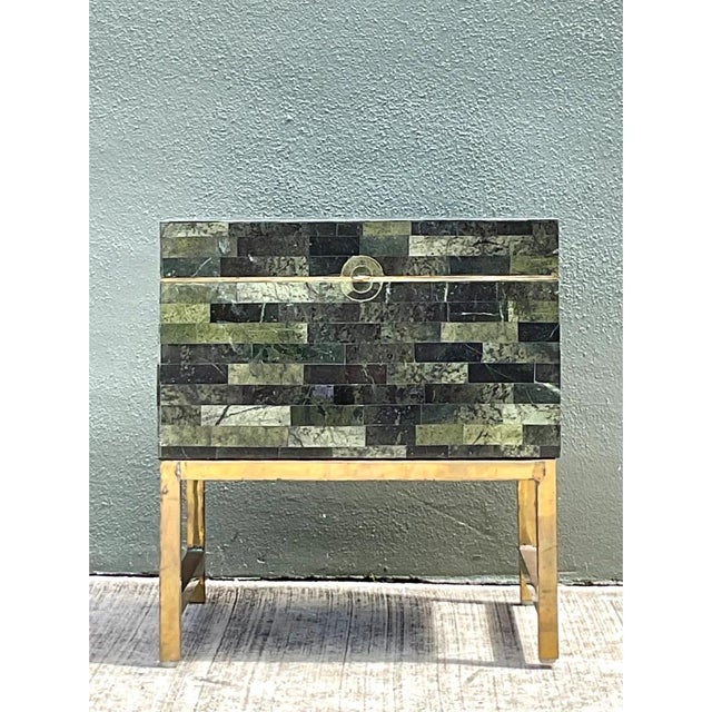 Vintage Stone and Metal Side Table For Sale - Image 11 of 12