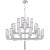 Liaison Triple Tier Chandelier in Polished Nickel with Crackle Glass Designer: Kelly Wearstler Fixture Height: 39.5"...