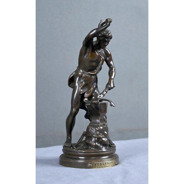Gaudez, The Blacksmith, Late 19th Century, Bronze For Sale - Image 3 of 13