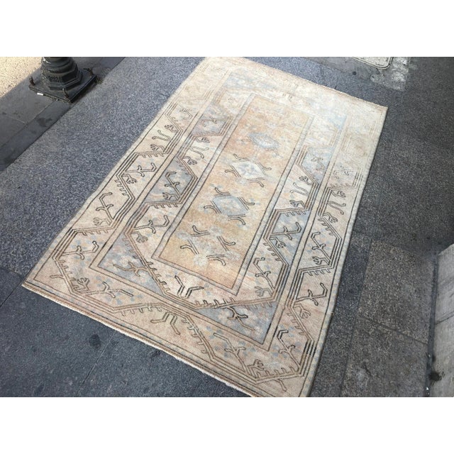 1960s 1960s Vintage Handmade Nomadic Rug- 3′6″ × 5′11″ For Sale - Image 5 of 11